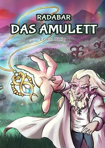 Fantasy-Cover-Illustration: Radabar 2 - Das Amulett, Illustrator: Sascha Riehl