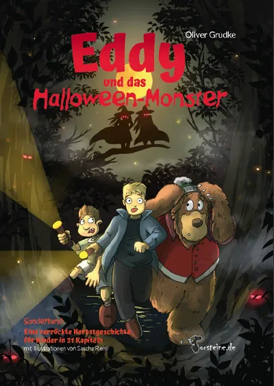 Kinderbuch-Cover Illustration - Eddy und das Halloween-Monster