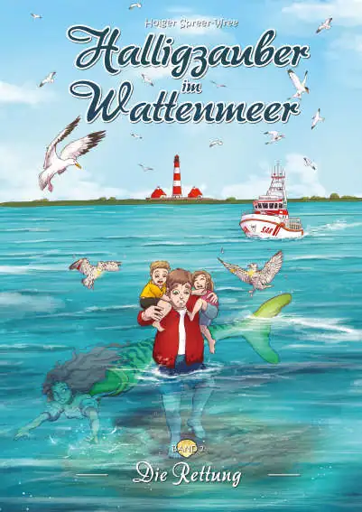 Coler Illustration Kinderbuch - Halligzauber im Wattenmeer - Die Rettung - Kinderbuch Nordsee
