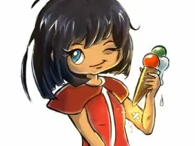 Trostpflaster - Süßes Cute-Girl im vereinfachten Manga-Stil